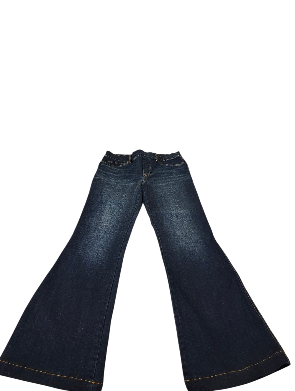 Spanx Women's Dark Blue Flared Jeans - 8